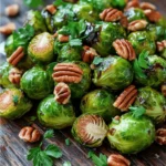 - 1 lb Brussels sprouts, trimmed and halved - 3 tablespoons balsamic vinegar - 2 tablespoons honey - 2 tablespoons olive oil - 1 teaspoon garlic powder - Salt and pepper to taste - 1/4 cup toasted pecans, roughly chopped (optional) - Fresh parsley, chopped for garnish Balsamic glazed Brussels sprouts blend sweet and tangy flavors. The ingredients are simple but powerful. You start with fresh Brussels sprouts. Trim and halve them to help them cook evenly. The balsamic vinegar adds a nice tartness, while honey brings sweetness. Olive oil helps in roasting the sprouts. It gives a nice crisp texture. Garlic powder adds a subtle kick. Salt and pepper enhance all these flavors. If you want some crunch, toasted pecans are a great choice. They add a nutty flavor that contrasts well with the sprouts. Fresh parsley gives a pop of color and freshness in the end. To explore the full recipe, check out the section above. Enjoy this flavorful side dish that pairs well with many main courses! - Preheat the oven to 400°F (200°C). - Prepare the Brussels sprouts and other ingredients. Start by washing the Brussels sprouts under cool water. Trim off the ends and cut them in half. This helps them cook evenly. Gather the other ingredients: balsamic vinegar, honey, olive oil, garlic powder, salt, and pepper. You can also chop fresh parsley for garnish. - Toss Brussels sprouts with olive oil, garlic powder, salt, and pepper. - Spread sprouts on a baking sheet and roast. In a large bowl, mix the halved Brussels sprouts with olive oil, garlic powder, salt, and pepper. Toss them well so every sprout gets coated. Next, spread the Brussels sprouts in a single layer on a baking sheet. This helps them roast evenly. Roast them in the oven for about 20-25 minutes. Flip them halfway through to ensure even caramelization. - Combine balsamic vinegar and honey in a saucepan. - Simmer and reduce until thickened. While the sprouts are roasting, you can make the balsamic glaze. In a small saucepan, combine balsamic vinegar and honey. Heat it on medium. Stir often and let it simmer for about 5-7 minutes. You want it to reduce by half and thicken slightly. Once it’s ready, set it aside. You can find the full recipe at the end. To balance sweetness and acidity, use the right ratio of balsamic vinegar and honey. I suggest adjusting honey based on your taste. If you want a sharper flavor, add more vinegar. To enhance the garlic flavor, use fresh garlic instead of garlic powder. Mince one or two cloves for a stronger kick. Using a high-quality balsamic vinegar makes a big difference. Look for one that is thick and rich. It should have a complex flavor to elevate your dish. For optimal caramelization, spread the Brussels sprouts out evenly. This allows hot air to circulate, creating a nice crispness. Garnishing is key for an appealing plate. Try adding chopped fresh parsley on top. It adds color and freshness. For serving suggestions, place the Brussels sprouts on a colorful platter. You can pair them with roasted meats or a grain salad for a complete meal. Check out the Full Recipe for more details on making this dish shine! {{image_2}} You can switch honey with maple syrup for a vegan option. Agave nectar works well too. If you're looking for a sugar-free glaze, try using a sugar substitute like stevia. You can also skip the sweetener altogether for a more acidic flavor. Want a kick? Add a pinch of cayenne pepper to the balsamic glaze. This adds heat and depth. You can mix in other vegetables like carrots or sweet potatoes for extra color and taste. Roasting these together creates a nice blend of flavors. For gluten-free needs, this recipe is already safe. Just ensure that any added ingredients are gluten-free. To lower calories, cut back on olive oil or use less honey. You can also skip the nuts to make it lighter. To store leftovers, place Brussels sprouts in an airtight container. Make sure they cool down first. This helps keep them fresh and tasty. They will last in the fridge for about 3 to 5 days. When reheating, use the oven for the best texture. Preheat it to 350°F (175°C). Spread the sprouts on a baking sheet and heat for about 10-15 minutes. You can also microwave them for a quicker option, but they may lose some crispness. Enjoy them on their own or toss them into salads or grain bowls for extra flavor. You can freeze balsamic glazed Brussels sprouts, but they may change in texture. To prepare for freezing, first, cool them completely. Then, place them in a freezer-safe bag, removing as much air as possible. They can last in the freezer for about 2-3 months. When ready to eat, thaw in the fridge overnight before reheating. Can I make balsamic glazed Brussels sprouts ahead of time? Yes, you can prepare them a day before. Roast the Brussels sprouts and cool them. Store in an airtight container in the fridge. Reheat them in the oven for a few minutes before serving. This keeps the flavor fresh and the texture nice. What can I pair with this dish for a full meal? Balsamic glazed Brussels sprouts go well with many dishes. Try them with roasted chicken or grilled salmon. They also pair nicely with quinoa or rice for a vegetarian meal. Add a side salad for a balanced plate. Why are my Brussels sprouts not caramelizing? If your Brussels sprouts are not caramelizing, it might be due to overcrowding. Make sure they are in a single layer on the baking sheet. Also, ensure your oven is preheated to 400°F. A little oil and salt help them brown better too. What if I cannot find fresh Brussels sprouts? If fresh Brussels sprouts are hard to find, frozen ones can work. Just thaw them and pat dry before cooking. They might not be as crisp, but they will still be tasty. You can also try other vegetables like green beans or broccoli. Are Brussels sprouts healthy? Nutritional benefits Brussels sprouts are very healthy. They are low in calories and high in fiber. They also contain vitamins C and K, which boost your immune system and help your bones. Eating them can support overall health. How many calories are in balsamic glazed Brussels sprouts? One serving of balsamic glazed Brussels sprouts has about 150 calories. This number can vary based on the exact ingredients you use. They are a great way to enjoy veggies without adding too many calories to your meal. You learned how to prepare tasty balsamic glazed Brussels sprouts. We covered ingredients, steps, and tips. You can try fun variations and storage ideas for leftovers. These sprouts offer great flavor and health benefits. Experiment with the recipe to make it your own. I hope you enjoy every bite!